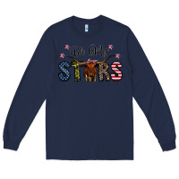 Navy oh my stars Long Sleeve Tee - CowhideDigitalArt
