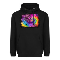 Black tie dye leopard glitter background Heavyweight Hoodie - Jasminsmagicworld