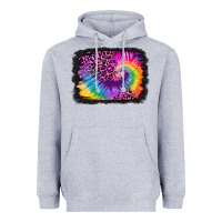 Heather Grey tie dye leopard glitter background Heavyweight Hoodie - Jasminsmagicworld