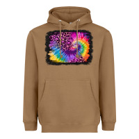 Toasted Coconut tie dye leopard glitter background Heavyweight Hoodie - Jasminsmagicworld