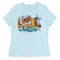 Baby Blue nail hustler Ladies Tee - AdoDesignShop