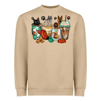 Mushroom german shepherd black and grey cat coffee cups Heavyweight Sweatshirt - Zillion Design Studio