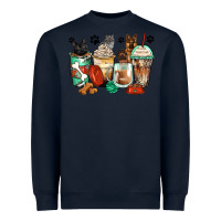 Navy german shepherd black and grey cat coffee cups Heavyweight Sweatshirt - Zillion Design Studio