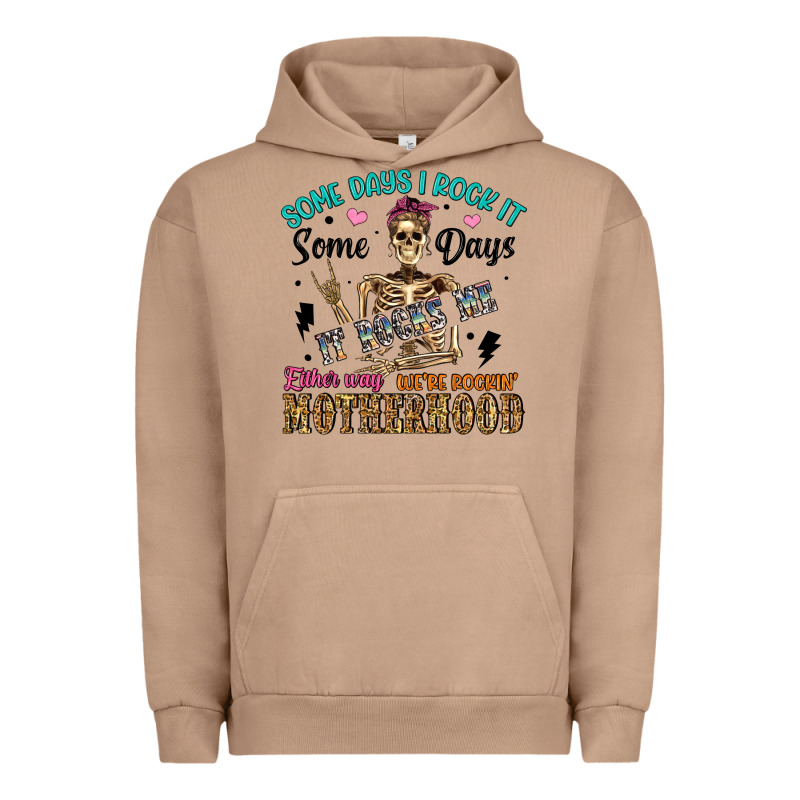 Some Days I Rock It Some Days It Rocks Me Either W Urban Hoodie by Artiststas | Teevron