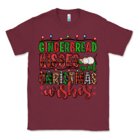 Burgundy gingerbread kisses and christmas wishes Classic Tee - FaDigitalArtStudio