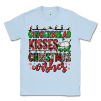 Dusty Blue gingerbread kisses and christmas wishes Classic Tee - FaDigitalArtStudio