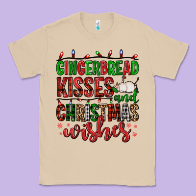 Gingerbread Kisses And Christmas Wishes Classic Tee Designed By Fadigitalartstudio