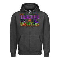 Charcoal Heather teacher of monsters Zipper Hoodie - BundleAndBundleShop