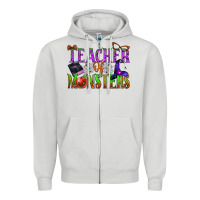 Dove Grey teacher of monsters Zipper Hoodie - BundleAndBundleShop