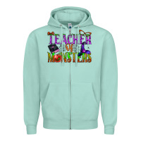 Seafoam teacher of monsters Zipper Hoodie - BundleAndBundleShop