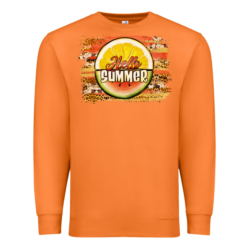 Hello Summer Watermelon Lemon Premium Sweatshirt by Jasminsmagicworld | Teevron