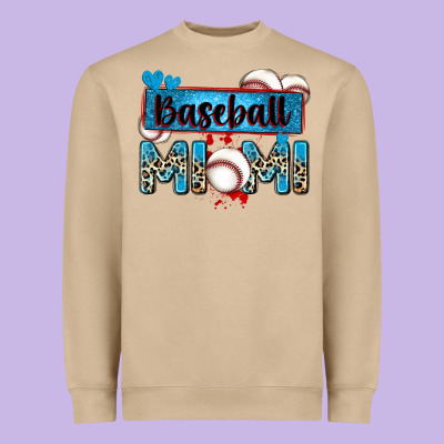 Baseball Mimi With Leopard Heavyweight Sweatshirt Designed By Zillion Design Studio