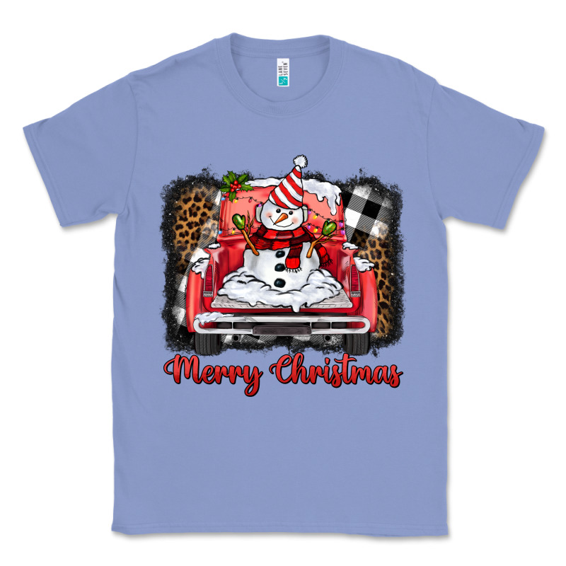 Merry Christmas Truck Snowman Classic Tee by BarkalooDesign | Teevron
