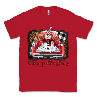 Red merry christmas truck snowman Classic Tee - BarkalooDesign