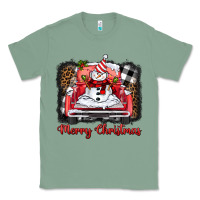 Sage merry christmas truck snowman Classic Tee - BarkalooDesign