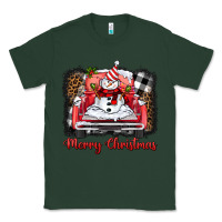 Sports Green merry christmas truck snowman Classic Tee - BarkalooDesign