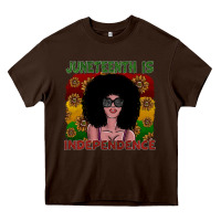 Chocolate Brown juneteenth is independence Heavy Core Tee - SublimationCraftShop