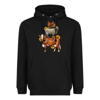 Black farm animals stack Heavyweight Hoodie - LillyAllenDesigns