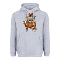 Heather Grey farm animals stack Heavyweight Hoodie - LillyAllenDesigns