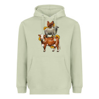 Matcha farm animals stack Heavyweight Hoodie - LillyAllenDesigns