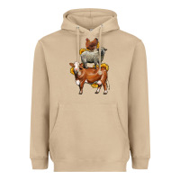 Mushroom farm animals stack Heavyweight Hoodie - LillyAllenDesigns