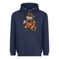 Navy farm animals stack Heavyweight Hoodie - LillyAllenDesigns