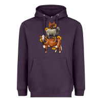 Plum farm animals stack Heavyweight Hoodie - LillyAllenDesigns