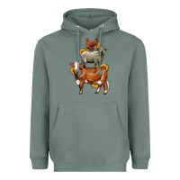 Sage farm animals stack Heavyweight Hoodie - LillyAllenDesigns