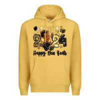 Antique Gold 2024 happy new year black woman Premium Hoodie - MaliasSmallBusiness