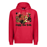 Cardinal 2024 happy new year black woman Premium Hoodie - MaliasSmallBusiness