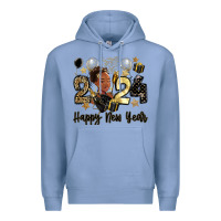 Colony Blue 2024 happy new year black woman Premium Hoodie - MaliasSmallBusiness