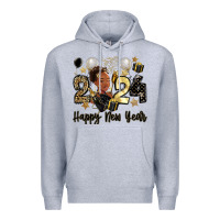 Heather Grey 2024 happy new year black woman Premium Hoodie - MaliasSmallBusiness