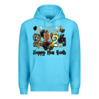 Ocean Blue 2024 happy new year black woman Premium Hoodie - MaliasSmallBusiness