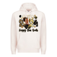 Pale Pink 2024 happy new year black woman Premium Hoodie - MaliasSmallBusiness