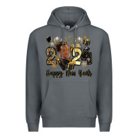 Rock 2024 happy new year black woman Premium Hoodie - MaliasSmallBusiness