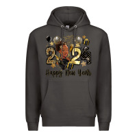 Smoke 2024 happy new year black woman Premium Hoodie - MaliasSmallBusiness