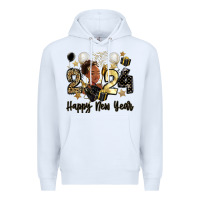 White 2024 happy new year black woman Premium Hoodie - MaliasSmallBusiness