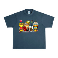 Midnight Navy bus driver coffee cups Urban Heavy Tee - Zillion Design Studio