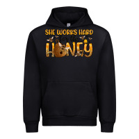 Black she works hard for the honey Urban Hoodie - Artiststas