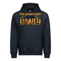 Navy she works hard for the honey Urban Hoodie - Artiststas