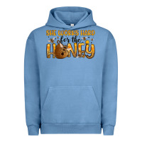 Pigment Pebble Blue she works hard for the honey Urban Hoodie - Artiststas