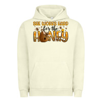 Pigment Pistachio she works hard for the honey Urban Hoodie - Artiststas
