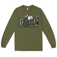 Army Green pacu Long Sleeve Tee - CowhideDigitalArt