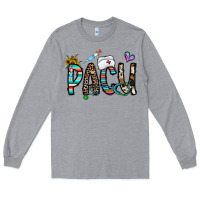 Heather Grey pacu Long Sleeve Tee - CowhideDigitalArt