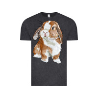 Vintage Black cute bunny Vintage Tee - RanaPortraitStore
