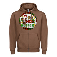 Chestnut Christmas ho ho heifer Zipper Hoodie - Artiststas