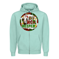 Seafoam Christmas ho ho heifer Zipper Hoodie - Artiststas