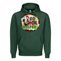 Sports Green Christmas ho ho heifer Zipper Hoodie - Artiststas