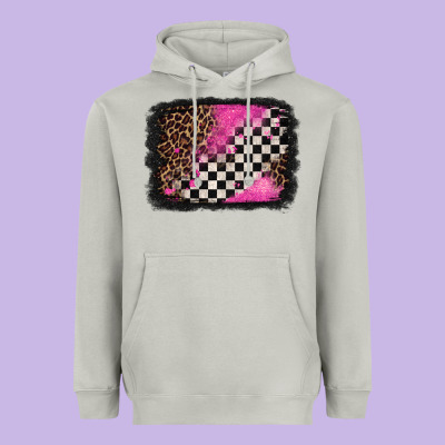 Racing Leopard Background Heavyweight Hoodie Designed By Jasminsmagicworld