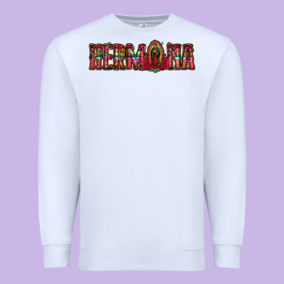 Hermana Floral Aztec Leopard Premium Sweatshirt Designed By Jasminsmagicworld